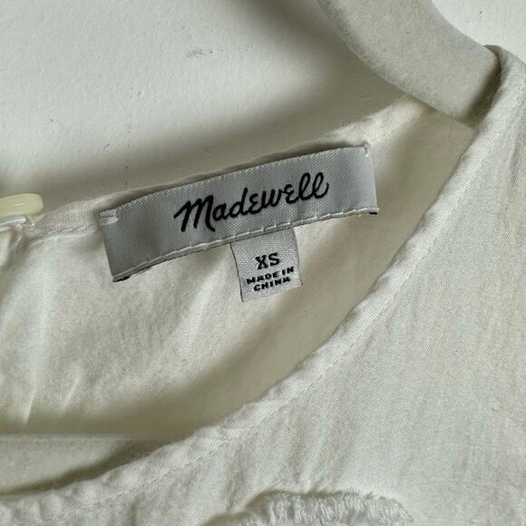 Madewell Embroidered Floral Blouse Cottagecore Preppy Coquette Bohemian Coastal - Picture 4 of 8